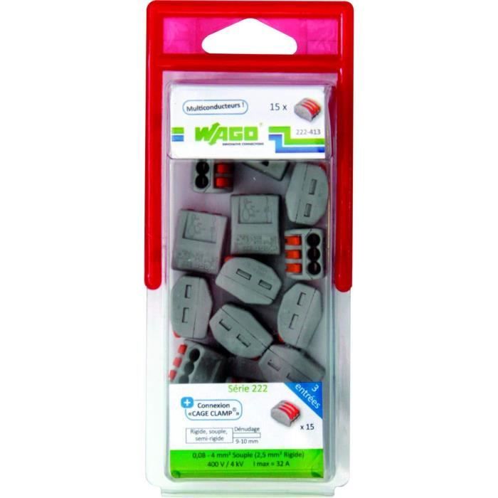 WAGO Blister de 15 bornes 3x2,5mm²