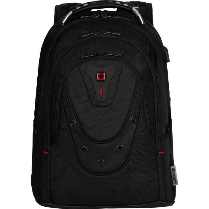 Sac à dos pour ordinateur portable Wenger Ibex Deluxe 606493 maxi.: 39,6 cm (15,6) noir 1 pc(s)