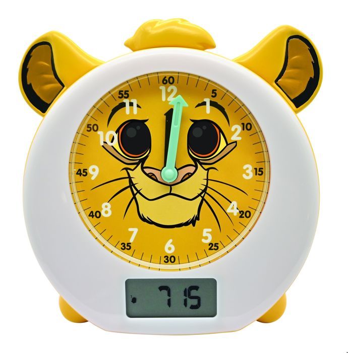 Réveil éducatif - Simba - Compagnon de Nuit - Histoires et mélodies - Lampe d’ambiance - Double alarme