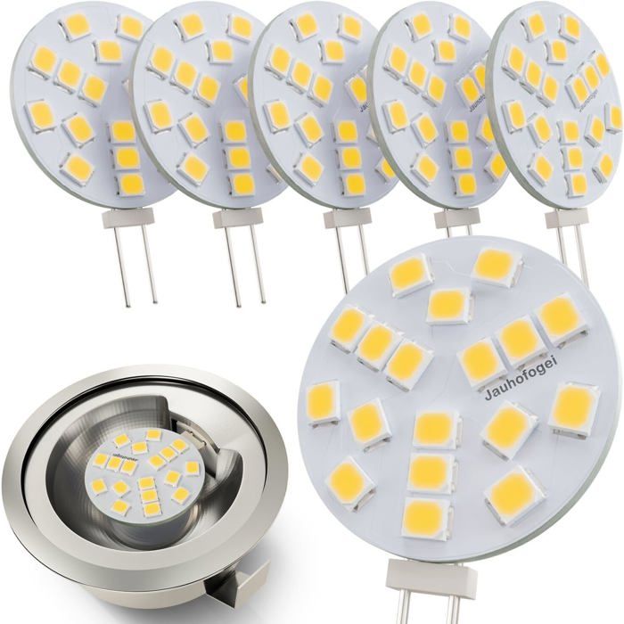 Ampoule LED G4 12 Volts Plate Blanc Neutre quivalent Ampoule Halogne JC G4 12V 20W Mini