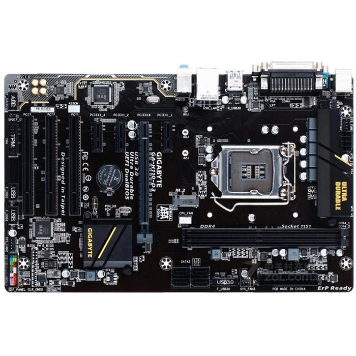Carte mère GIGABYTE H110-D3 Intel H110 Socket LGA1151 2xDDR4 SDRAM 32GB ATX - Gigabyte