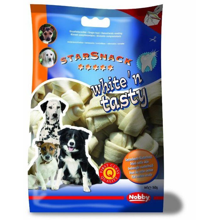 Comparer les prix de Os à mâcher noué Nobby Pet White'n Tasty 160 g