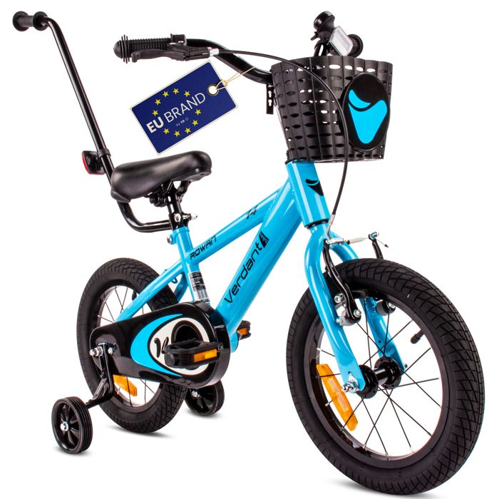 Vélo Enfant - Verdant Bike - Roues 14 - 3 à 5 ans - panier - garde-chaîne - cloche - Bleu