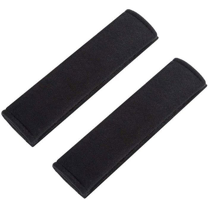 Voiture Protège Ceinture de Sécurité Coussin Coussin Ceinture de Sécurité Amovible (Noir 2pcs)