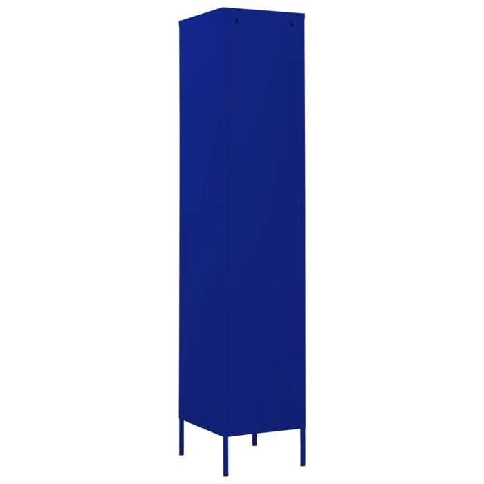 Promotion mai * Armoire à casier - Armoire de bureau - - Bleu marine 35x46x180 cm Acier EU7110336253