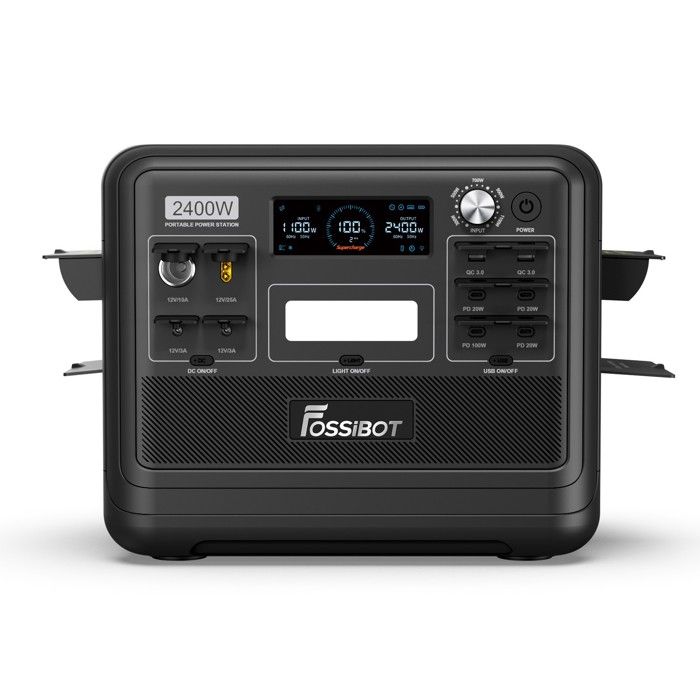 LiFePO4 Centrale Électrique Portable 2048Wh 2400W Generateur Solaire Électrique FOSSIBOT F2400 Stationenergie Fast Charging