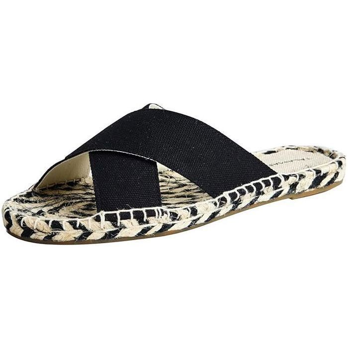 TALAMANTRA TALAMANTRA Espadrilles Femme Noires Tongs Taille 41