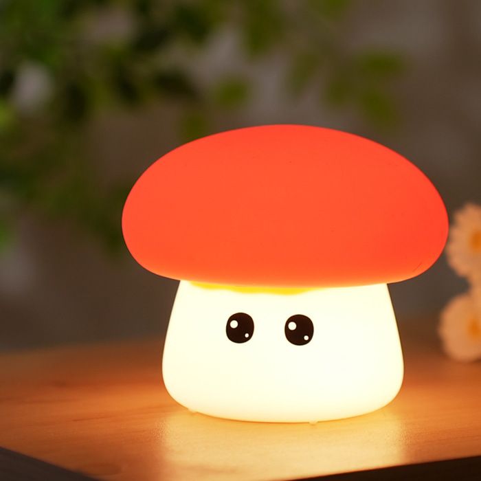 Veilleuse champignon rouge [Version sept couleurs] 2 5 W écran tactile cadeau pour enfants lumière dambiance LED la