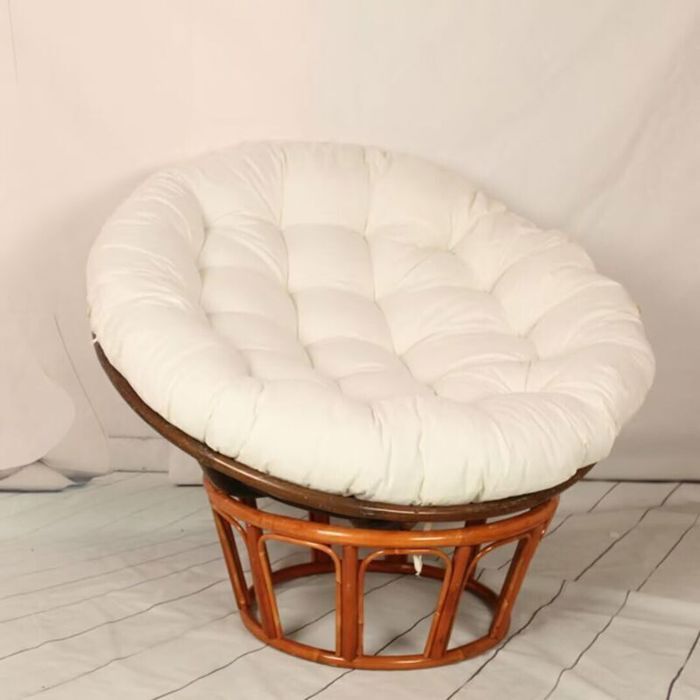 Coussin de siège suspendu - ZOR® - Osier beige - Remplacement pour nid dœuf - 100 cm de diamètre - Polyester doux
