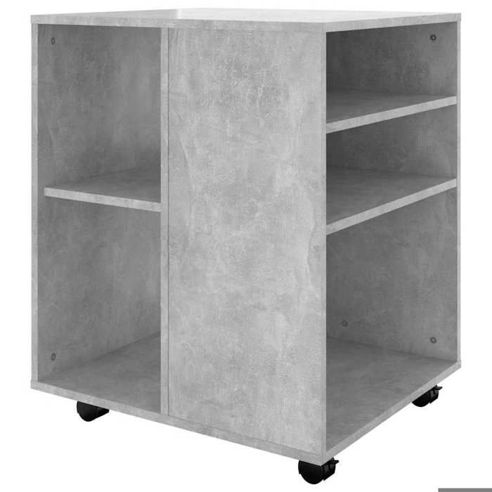 Remise 2026®Gris - Armoire à roulettes - grand stockage - buffet bahaut - gris béton - 60x53x72cm - Bois dingénierie 372 3661902