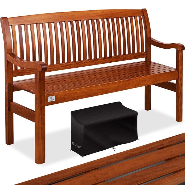 Banc de jardin en bois anthracite - KESSER - 150 cm - Bois massif - Résistant aux intempéries - Protection anti-UV Banc de jardin en bois anthracite - KESSER - 150 cm - Bois massif - Résistant aux intempéries - Protection anti-UV