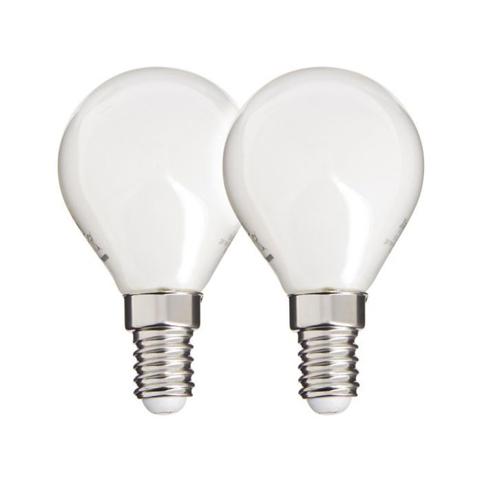 Lot de 2 ampoules Filament LED culot E14 806 Lumens conso. 6 5W (eq. 60W) 4000K Blanc neutre Lot de 2 ampoules Filament LED culot E14 806 Lumens conso. 6 5W (eq. 60W) 4000K Blanc neutre