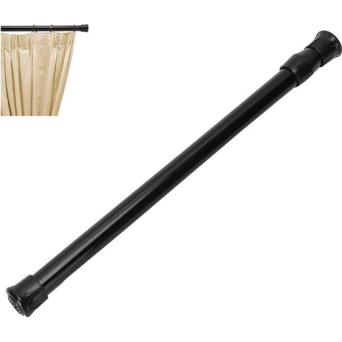 Tringle à rideau télescopique 25-40cm – Acier à haute teneur en carbone – Installation sans perçage – Pour cuisine et salle de bai