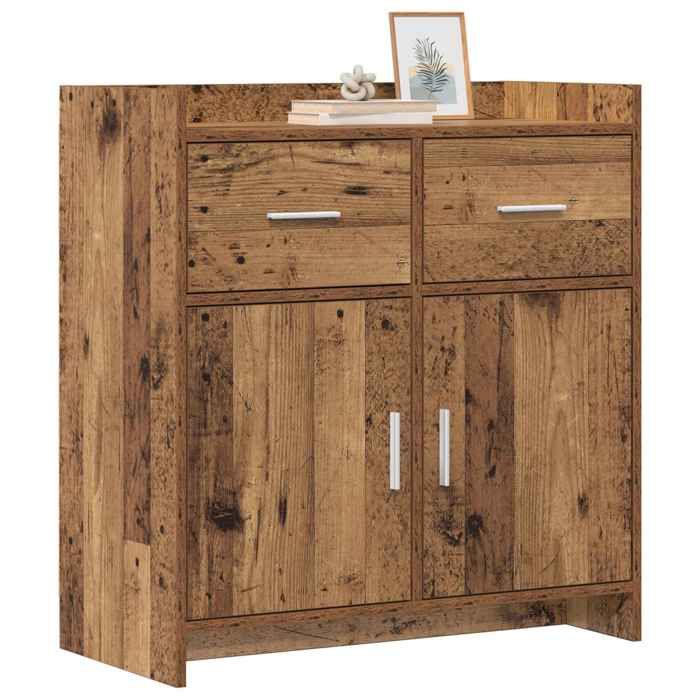 vidaXL Meuble rangement - Buffet Bois ancien 75 x 36 x 80 cm Bois dingénierie poisd:27.7kg &7636