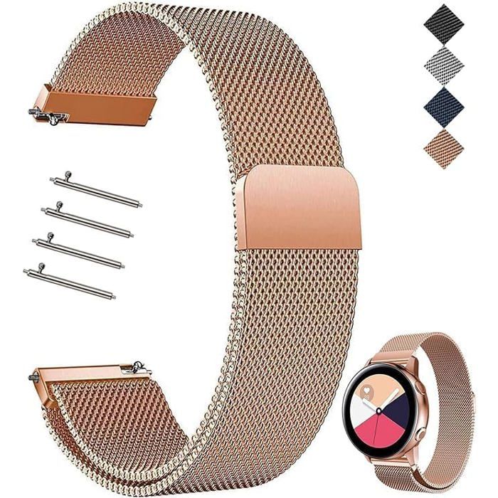 Bracelet de Montre Magnétique Libération Rapide-Acier Inoxydable Réglable Universel Homme/Femme-Compatible(14/16/18/20/22/24mm)