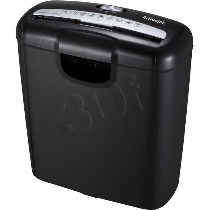 Destructeur de Document - ACTIVE JET - ASH-0601S - P-2 - 6 Feuilles - 10 Litres - Noir