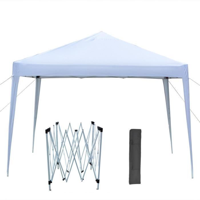 Tonnelle De Jardin VOUNOT 3x3m Pliable - Gris - Parfaite Pour Camping, Plage, Festivals