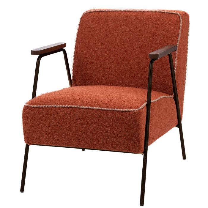 Fauteuil en tissu orange Huggy - Amadeus Fauteuil en tissu orange Huggy - Amadeus