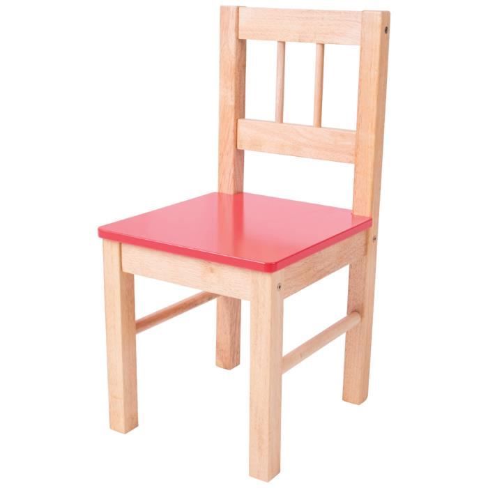 Chaise en bois (Rouge)  Cdiscount Maison