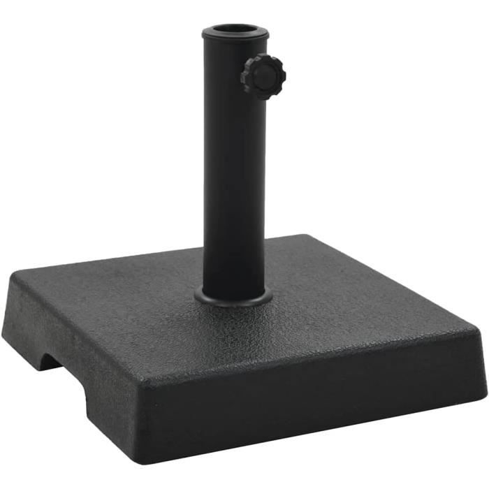 Socle Carré de Parasol Polyrésine 8 kg Noir Pied de Parasol Support [316]