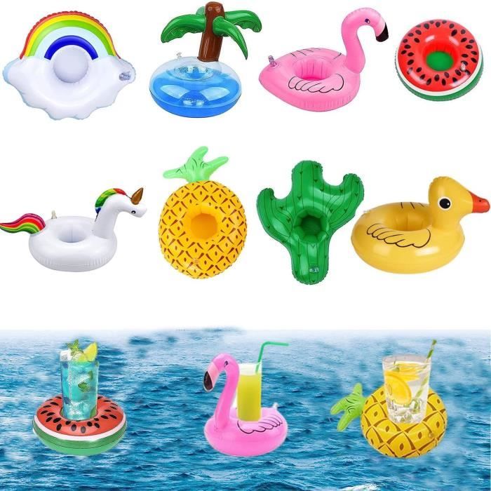 Porte-gobelet gonflable, bar de piscine, 6 trous, grande capacité, flotteur gonflable pour l'été, piscine, fête, piscine, plaisir, plage, fête à thème