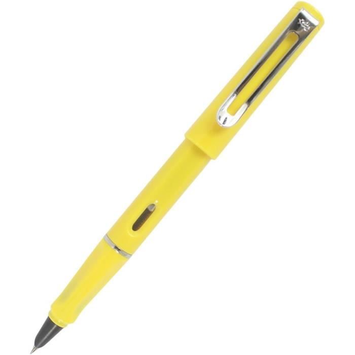 Stylo Plume OMAS Extra - Résine Jaune Et Platine Or, Pompe, Plume Fine, Occasion