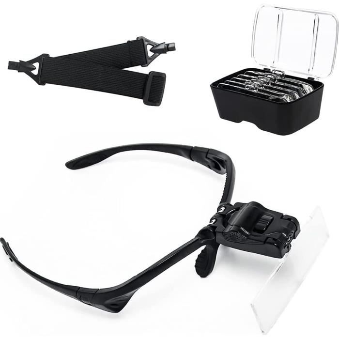 Loupe Eclairante Loupe Avec 2 Led Loupe Bandeau Mains Libres