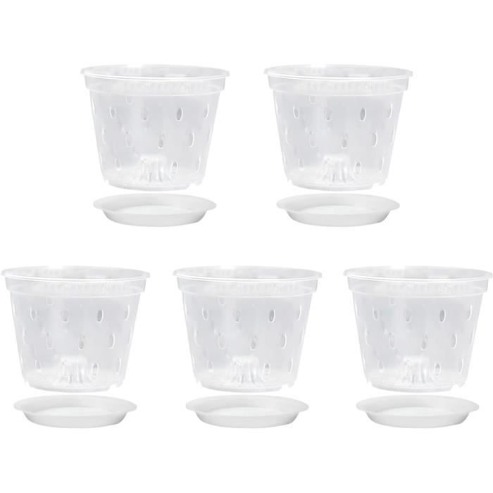 Lot De 4 Supports Plantes Aquarium Gosknor - Paniers Transparents Hydroponiques
