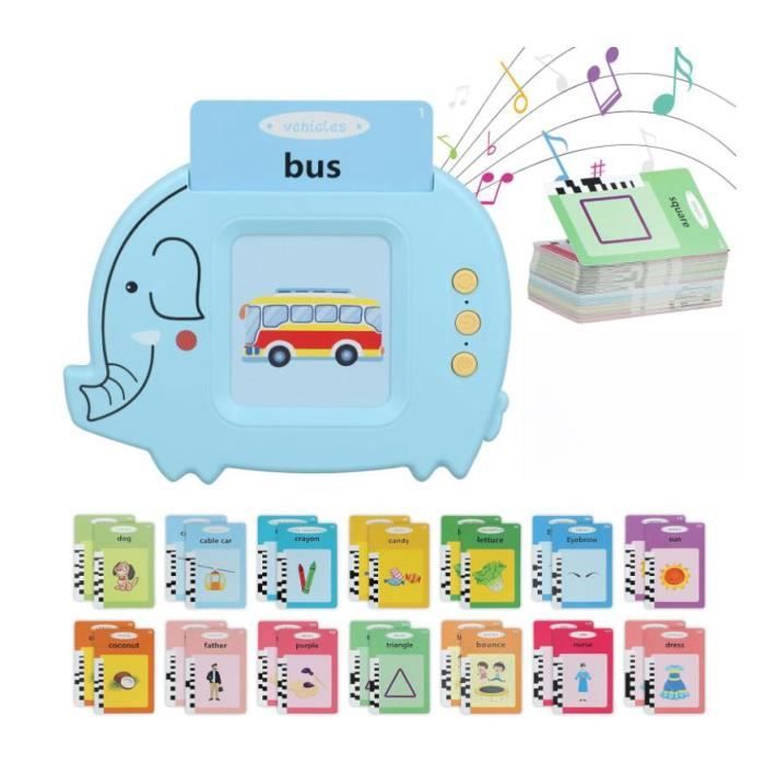 GREES Lecteur De Cartes Parlantes – 258 Cartes Montessori Français Avec Sons – Jouet Éducatif 2-6 Ans – Sans Écran, Sacoche Et Dragonne
