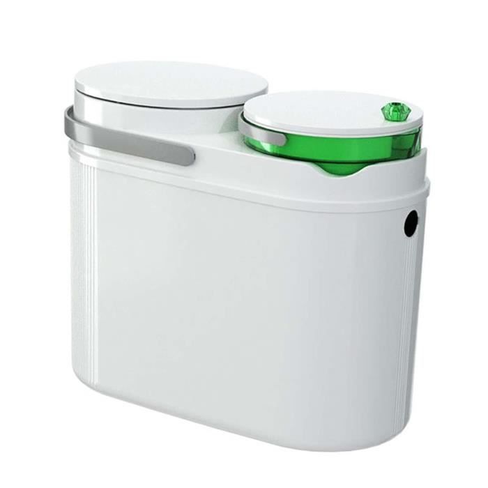 Poubelle De Cuisine à Double Compartiment 33x29x21cm - Pour Déchets Secs Et Humides, Design Moderne