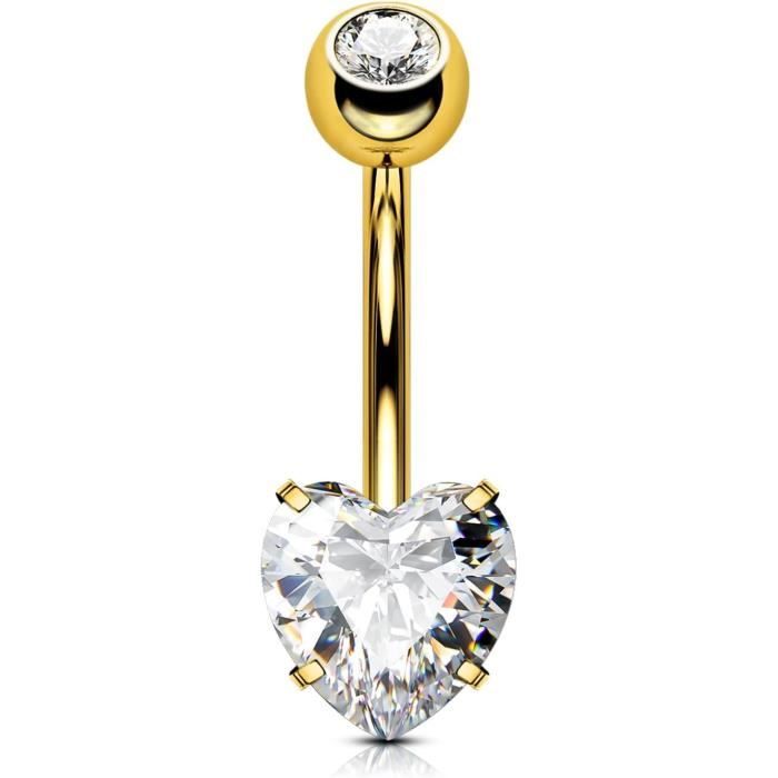 Piercing de nombril papillon rose étincelant - Boutique Papillon