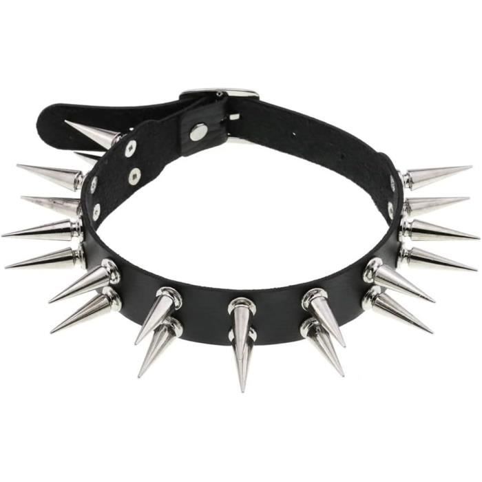 Collier Ras De Cou En Cuir - Anneau De Domination BDSM Fait Main - Ajustable - Noir - Unisexe