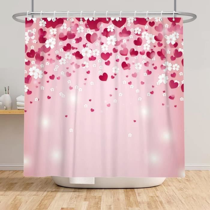 Rideau Fleur Imprimé Rouge Rétro 140 X 240cm Salon Chambre