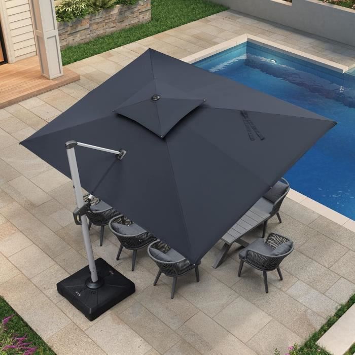 RELAX4LIFE Parasol Plage Tropicale 220 CM, Parasol Exotique Paille Hawaïen 8 Baleines Inclinable pour Balcon Patio Balcon