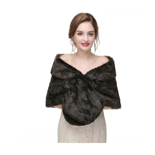 1pcs Fourrure Chale Echarpe Etole Femme Mariage Vintage Sur Robe De Soiree Mariee En Faux Fourrure Noir Achat Vente Echarpe De Bapteme 2008723256528 Cdiscount
