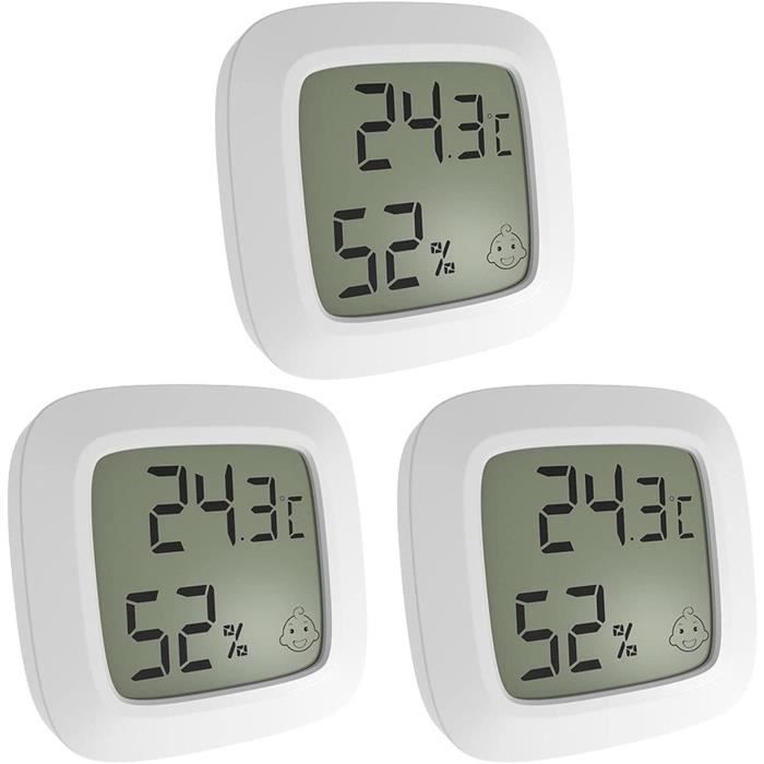 Mini Thermomètre Hygromètre D'Intérieur - Moniteur Température/Humidité LCD - Pour Maison, Serre, Cave - Petit & Précis