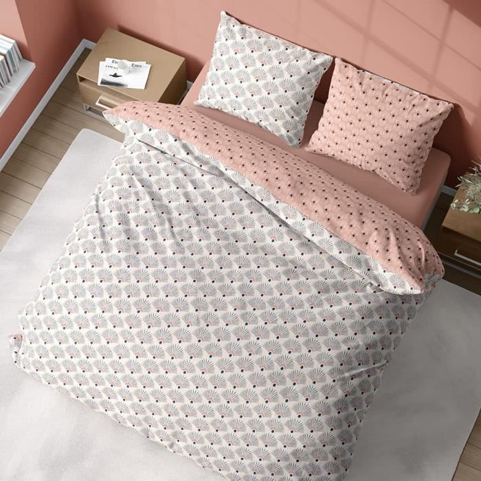 PARURE DE LIT-3PCS-240X260CM/2 TAIES 63X63CM-SAKOULI