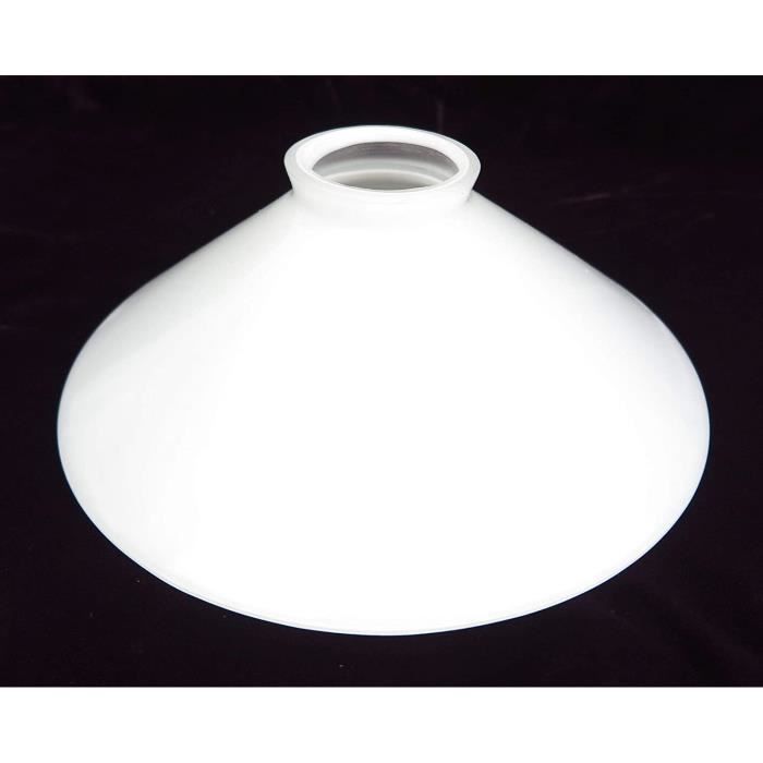 HOMSFOU Abat-jour Globe En Verre Blanc Givré, Abat-jour Boule En Verre De Lait, Abat-jour Sphère Opale, Lustre Luminaire 13,8 Cm