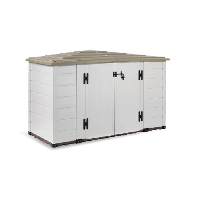 Coffre de jardin résine box evo 200 habrita 88 x 212 x 133 cm - vue 2