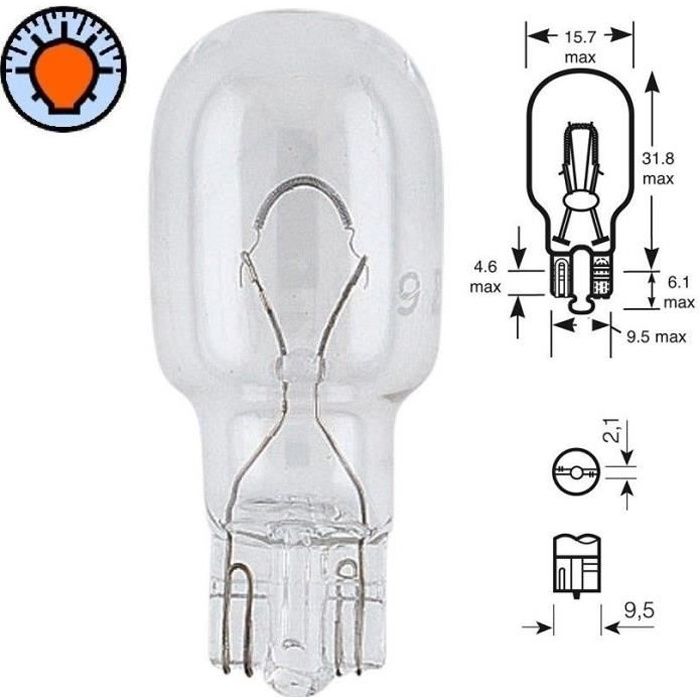 Lampadine Auto 12V 10W Arancione - 2 Pezzi Per Frecce E Cruscotto - Foto 7