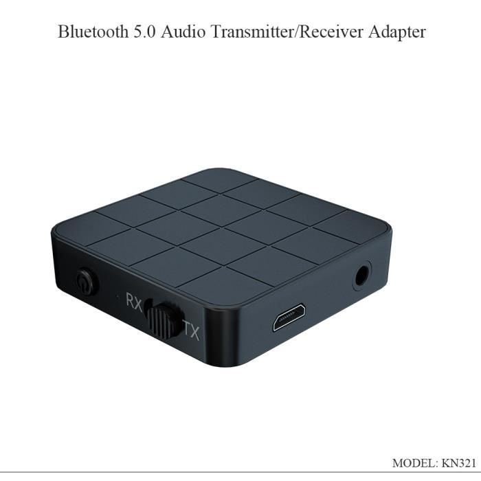 Adaptateur Bluetooth 5.3 émetteur/récepteur - Jack 3.5mm, Double Connexion, AptX Basse Latence, Batterie Longue Durée
