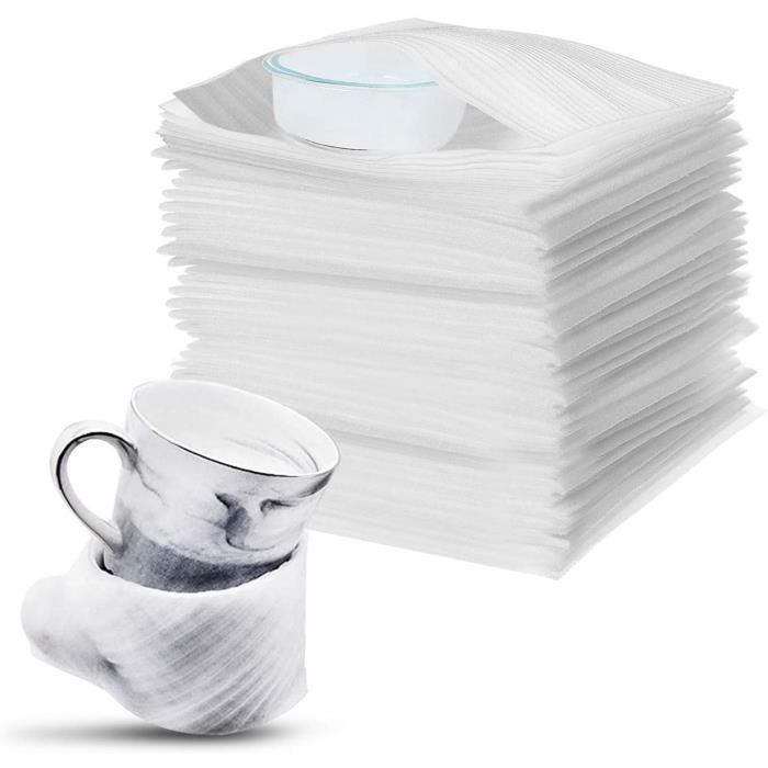 150 Feuilles Mousse Emballage 30x30cm - Protection Anti-Choc Pour Déménagement Vaisselle Et Objets Fragiles