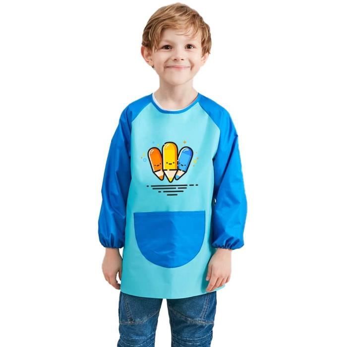 Lazz1on Tablier Blouse De Peinture Enfant Manches Longues Etanche Bavoir Repas Protection Pour Bebe Fille Gar Ccedi337 Cdiscount Puericulture Eveil Bebe