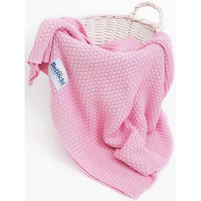 Bellochi Couverture Bébé Naissance Plaid Bebe en Bambou avec - Lot de  Couverture Douce et Aéré pour Maman et Bébé Lila