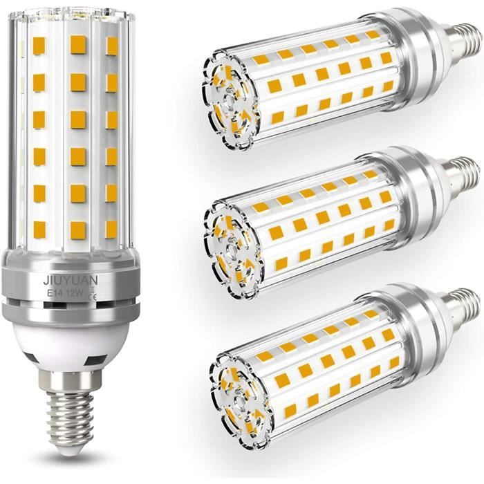 Ampoule LED E14 12W 3000K, Équivalent Ampoule Halogène 100W, E14 LED Blanc Chaud,1450LM, 360