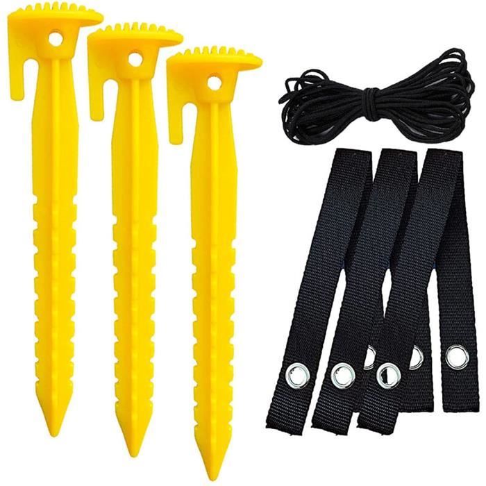 Kingsyard Lot De 3 Piquets Et Supports Pour Redresser Les Arbres Penchés, Kit De Piquets D'arbre En Spirale Robuste De 40,6 Cm Avec 3 Sangles Et 3