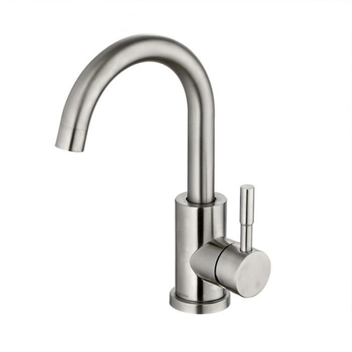 Robinet Mitigeur De Cuisine Oreks, Noir Mat, Rotatif 360°, Pour évier Ou Lavabo