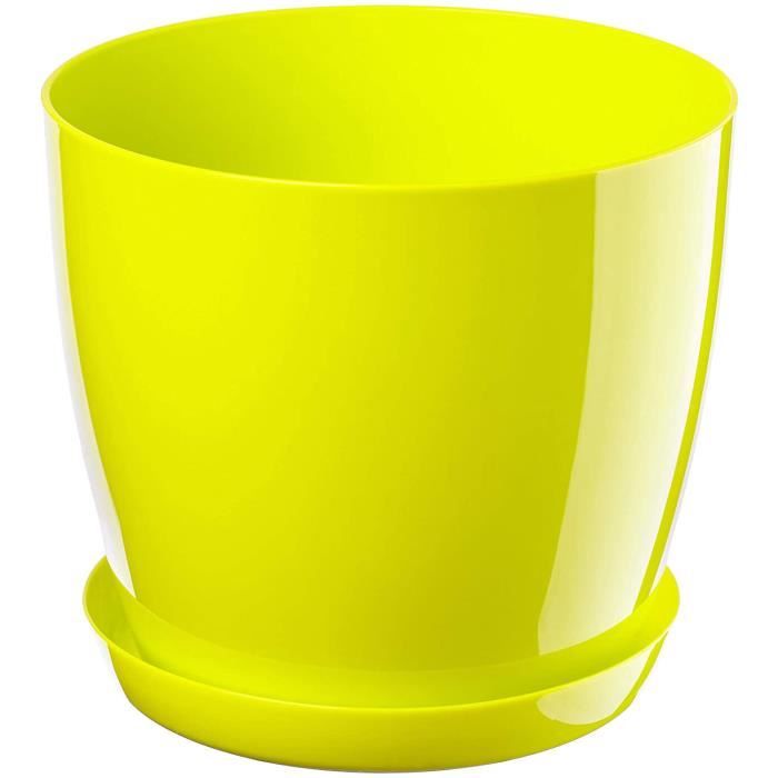 Pot De Fleurs 'Aqua Dune' En Céramique Fait Main - Turquoise, Diamètre 14.5 Cm - Avec Soucoupe - Décoration Intérieure
