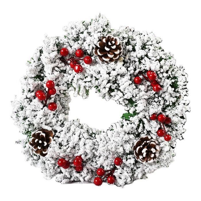 Couronne De Noël En Bois Rustique 30 Cm – Décoration Murale Authentique Avec Arc Et Branches De Pin Pour Porte, Fenêtre Ou Maison