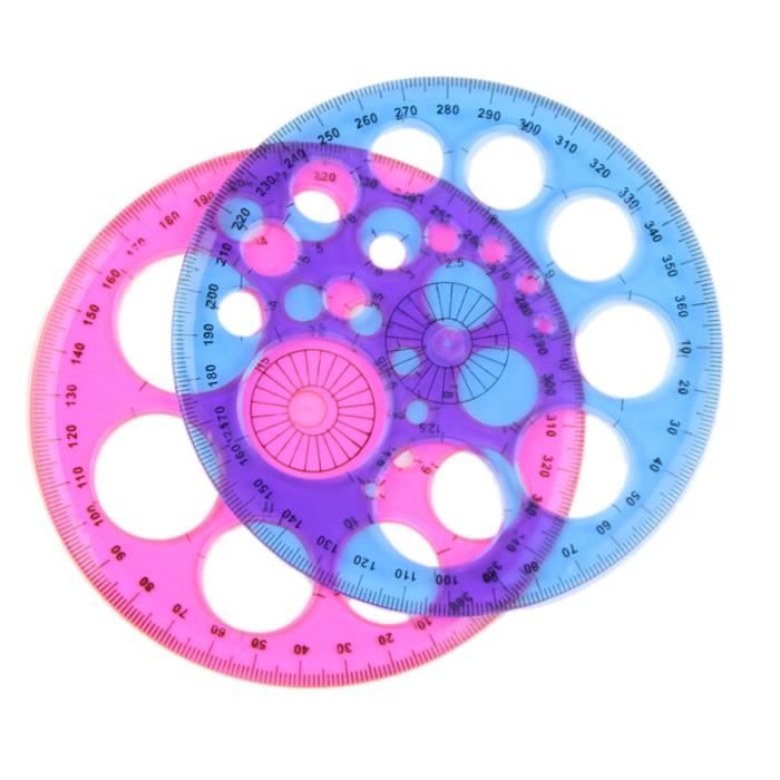 Regle - equerre,Règle ronde en plastique trois cent seize degrés,1 ...